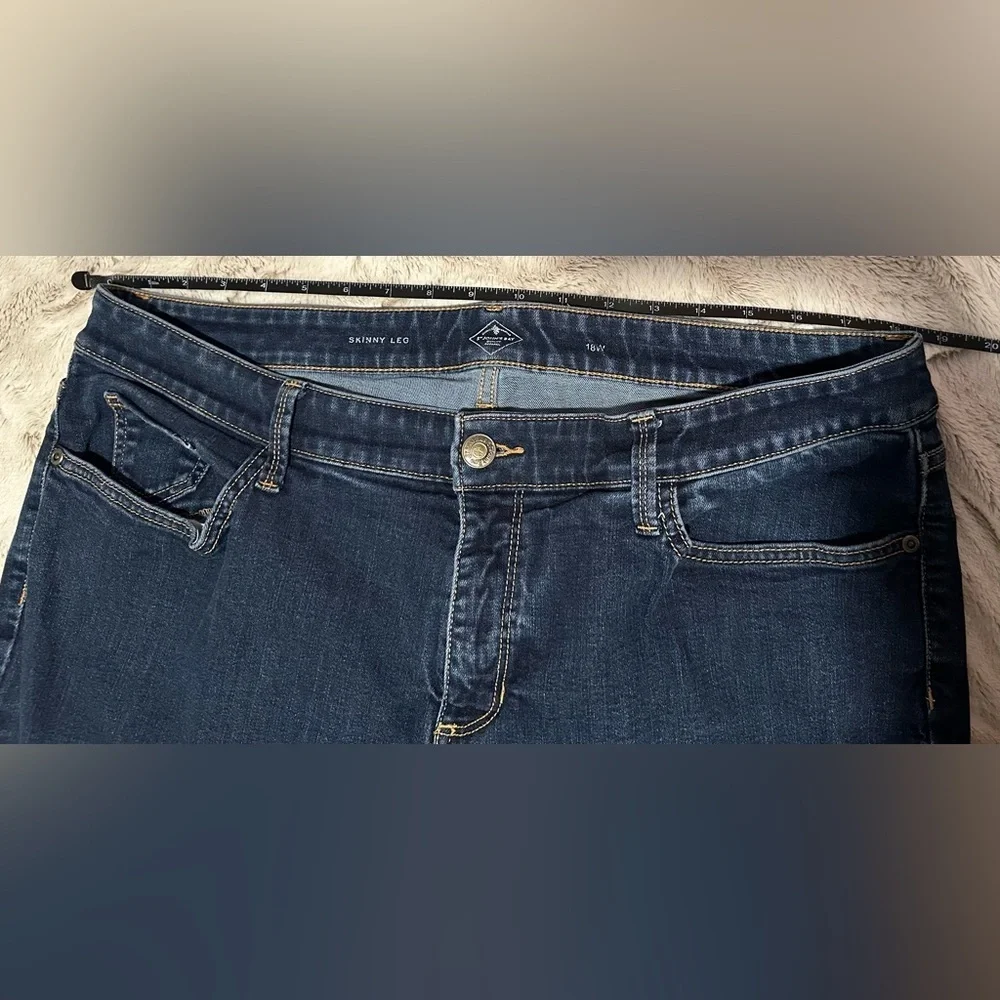 St. John's Bay Dark Blue Women's Skinny Jeans - Picture 2 of 14